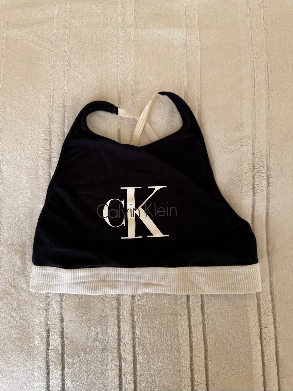 Calvin Klein Black Bralette with White Logo small